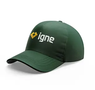 igne brand on a baseball cap