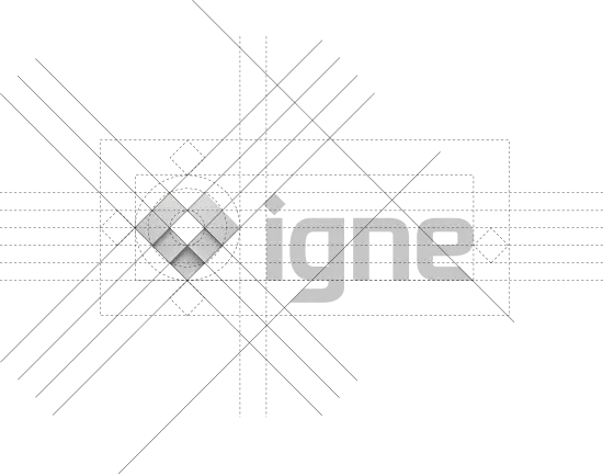scetch of the igne logo by the visual works